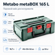 Кейс для инструмента Metabo metaBOX 165 Зеленый пластиковый 16.7 л для хранения и транспортировки инструмента (626889000) - изображение 2