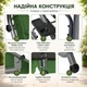 Розкладна Гойдалка - Диван 4-місна 230 см Садова з Підсклянниками Зелена 4Points Garden Comfort до 350 кг - зображення 5