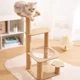 Кошачий комплекс с когтеточкой (царапка) и прозрачной акриловой чашей 79 см | Игровой домик для кошек из сизаля - изображение 5