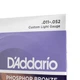 Струни для акустичної гітари DʼADDARIO EJ26 Phosphor Bronze Custom Light (11-52) - зображення 4