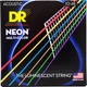 Струни для акустичної гітари DR Strings Neon Multi-Color Acoustic - Extra Light (10-48) - зображення 1