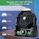 Портативний кемпінговий вентилятор з LED-підсвіткою, гачком, Type-C зарядкою, акумулятор 7800 мАг, регулювання 270°, зелений - зображення 3