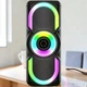 Колонка E портативная с Bluetooth 16 Вт с RGB подсветкой FM/USB/AUX черная (3OZ4) - изображение 1