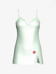 Жіночий сатиновий пеньюар Victoria's Secret Tease Satin Lace-Trim Mini Slip Dress Green, M Ментоловий - изображение 3