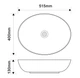Раковина чаша в ванную Mixxus Premium ELLIPSE-0102 515х400х130 мм MP6551 - изображение 2