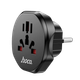 Адаптер Hoco AC6 Unimpeded Universal Conversion Plug EU Plug - US Plug Black - изображение 1