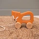 Деревянная игрушка-каталка на веревочке Лис Trixie Baby (5400858362001) - изображение 2