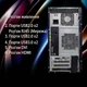 Компьютер Dell Gaming PC / Intel Core i5-4570 / RAM 16GB / SSD 512GB / AMD Radeon RX 550 / 1 x HDMI / LAN / Wi-Fi 5 / Bluetooth 5 / Windows 11 / Черный (101954520) - Уценка - изображение 4
