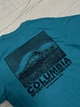 Чоловіча футболка Columbia легка літня бавовна спортивна на кожен день з принтом синій М - изображение 4