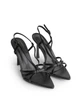 Босоніжки жіночі на підборах Meideli 8104/Black/Ecoleather/H8833-85/B 36 Чорний - изображение 1