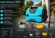 Мощная мойка высокого давления MKA-02, 150 бар, 2200 Вт, 6,5 л/мин, шланг насадки и пеногенератор в комплекте, экономное потребление воды, голубая - изображение 5