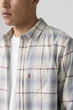 Мужская рубашка в клетку Levi's 54(2XL) Бежево-голубой (148494) - изображение 5