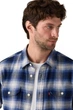Мужская фланелевая рубашка Levi's 48(M) Синий-клетка (148465) - изображение 5
