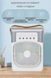 Портативный USB вентилятор с водяным охлаждением Air Cooler Fan 3 в1 увлажнитель с LED подсветкой White Белый - изображение 5