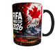 Кружка (чашка) с принтом «FIFA World Cup 2026 USA Mexico Canada» – подарок для футбольного болельщика | 330 мл(черная ручка) - изображение 3