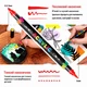 Акриловые маркеры Flysea Dual Tip двусторонние, 12 цветов, с увеличенным запасом чернил, для любых поверхностей (aft12) - изображение 3