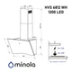 Витяжка декоративна похила Minola HVS 6812 WH 1200 LED - изображение 13