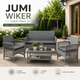 Садовая мебель Jumi Wiker из искусственного ротанга для террасы,Jumi Wiker комплект садовой мебели премиум класса - изображение 1