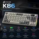 Безпроводная механическая клавиатура с Hot-Swap ATTACK SHARK K86 75% TKL беспроводная игровая RGB с TFT дисплеем Bluetooth 2.4G USB Type-C Blue Whale Gasket - изображение 1