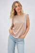 Женская футболка с кружевом Zara размер M бежевая 26127601 - изображение 1