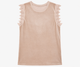 Женская футболка с кружевом Zara размер M бежевая 26127601 - изображение 3