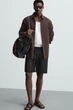 Шорти зі 100% льону Zara чорний 5070/118/800 M - зображення 4