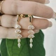 Сережки висячі ошатні золотисті - зображення 3