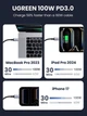 Кабель зарядный UGREEN USB C to USB C 100W PD Type C Fast Charger Cord комплект 2 шт 1 м Grey (US316) - изображение 4