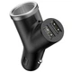 Автомобільний зарядний пристрій Baseus Y type dual USB+cigarette lighter extended car charger 3.1 A Black - зображення 3