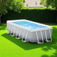 Каркасный бассейн Intex 26792 Бассейн 488х244х107 см Большой прямоугольный бассейн 10874 л для дачи сада и двора - изображение 3