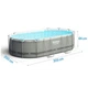 Каркасный бассейн Bestway 5614A Power Steel 305х200х84 см. Овальный бассейн 3668 л с фильтр-насосом для дачи - изображение 5