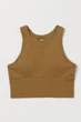 Топ для спорту H&M Sport хакі CYQDG579 S - изображение 1