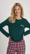 Піжама жіноча Ellen Jolly lpk 0180/39/02 XL зелена/бордо - зображення 2