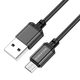Кабель BOROFONE BX87 USB-A to Micro 2.4A (1m) Black - зображення 1