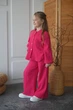 Мусліновий костюм, must-have штани+сорочка мод ДОЕ-021, Малина, 158-164 - изображение 3