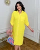 Стильна туніка-сорочка мод ЛК-420, Жовтий, 48-52 - зображення 2