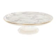 Тортовница на ножке Alba ceramics Marble керамическая с крышкой 30 см Белый мрамор 769-024 - изображение 2