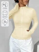 Спортивний лонгслів Shein sz2404120346714108 XS бежевий (100012229) - зображення 1