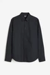 Сорочка slim fit H&M 976709003c36 M чорна (100011510) - зображення 3