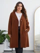 Пальто Shein sz2308077732177407 XL коричневе (100012228) - зображення 3