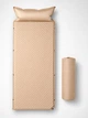 Надувной матрас с подушкой и встроенным насосом, 190х65х3 см, наполнитель Memory Foam, самонадувающийся, с чехлом для переноски, надежный материал, бежевый - изображение 2