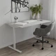 Стол письменный Space Ferrum-decor 750x1000x600 Белый металл ДСП Бетон 16 мм (SPACE028) - изображение 1