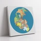 Интерьерная картина Суперконтинент Пангея, Pangaea, карта, география, геология, палеонтология, 60×60 см (id6775) - изображение 1