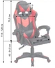 Кресло геймерское игровое Bonro BN-086 красное с подушкой (42401101) - изображение 8