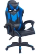 Кресло геймерское игровое Bonro BN-086 синее с подушкой (42401099) - изображение 1