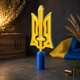 Наконечник Трезубец на флаг с мечом, верхушка для флага на флагшток Сине-желтый - изображение 3