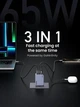 Зарядний пристрій UGREEN Nexode Pro 65W x755, GaN, Mini, Fast Charger, PD 3.0, QC 4.0+, 3-Port, USB-C, USB-A, мережевий, Gray - зображення 2