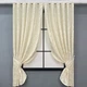 Комплект коротких штор VR-Textil Льон мармур Pavliani ХО №1908ш Молочний 130х170 см 2 шт (35-0411) - зображення 1