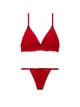 Комплект белья (лиф + трусики стринги) Victoria's Secret (251678751341) Limited-Edition PINK WinkTM Flirty Gift XS красный - изображение 3