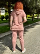 Костюм женский летний спортивный з капюшоном двонитка цвет мокко размер 56-58 - изображение 2